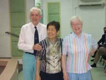 Rev Geoffrey & Mrs Amy Senior, with Rev Tiong Chiw Ing